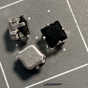 6mm Square Rhinestone w/setting (20)